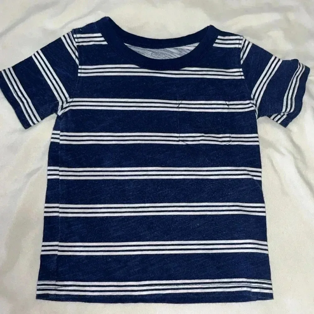 A lot of 2, 12 month stripped tops